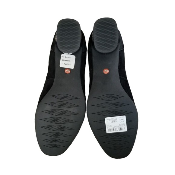 Clarks Un Cosmo Way Black Suede Block Heel Loafer Womens Size 7 READ - Picture 9 of 11